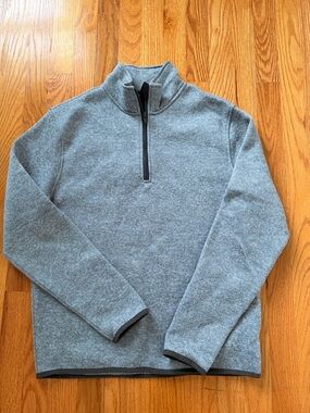 Jcrew Men's Gray Quarter-Zip Sweater